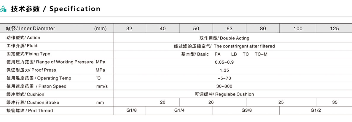 ESCJ 標準氣缸（伸出可調型）